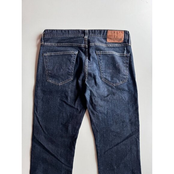 ADRIANO GOLDSCHMIED Matchstick Dark Indigo Stretch Slim Straight Jeans, Size 32 - Picture 5 of 11